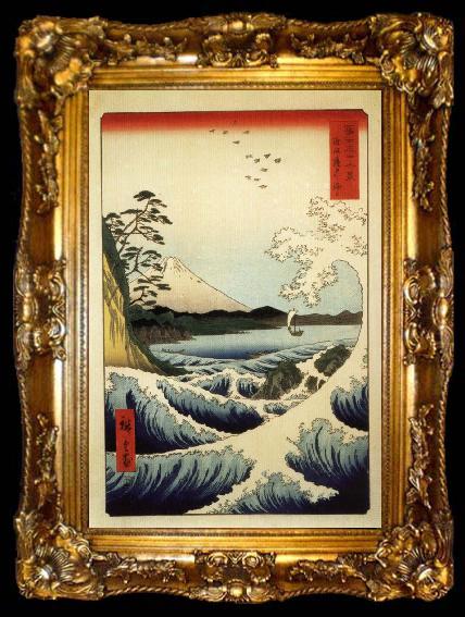 framed  Hiroshige, Ando Fuji from the Gulf of Suruga, ta009-2